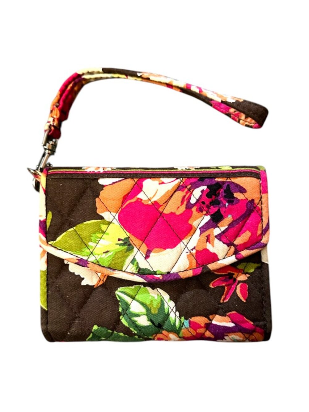 Vera Bradley Floral Quilted Wristlet Wallet ID Holder Note Pad Case